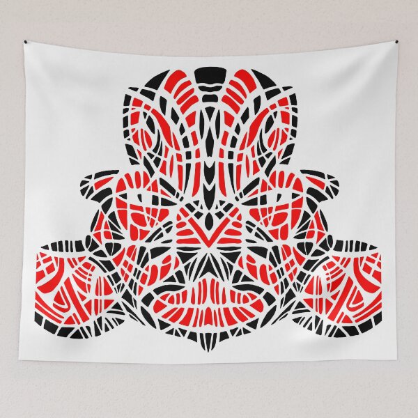 Item preview, OLMEC SHAMAN. RED/BLACK. WHITE BACKGROUND. designed and sold by 5hertz.