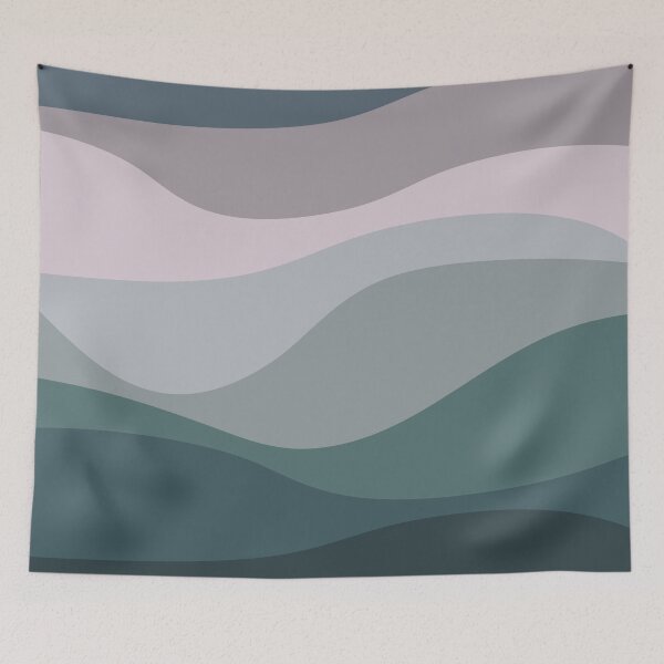 Item preview, Purple and turquoise retro style waves decoration designed and sold by BattaAnastasia.