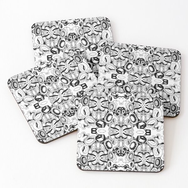 Item preview, Minatures Aussie Tangle 13 Pattern Var 1  Black Transparent  designed and sold by Heatherian.