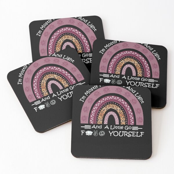 Item preview, Im Mostly Peace Love and Light Cute Yoga Rainbow designed and sold by Cedinho.