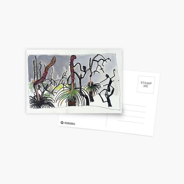 dancing grasstrees at greens bush Postcard