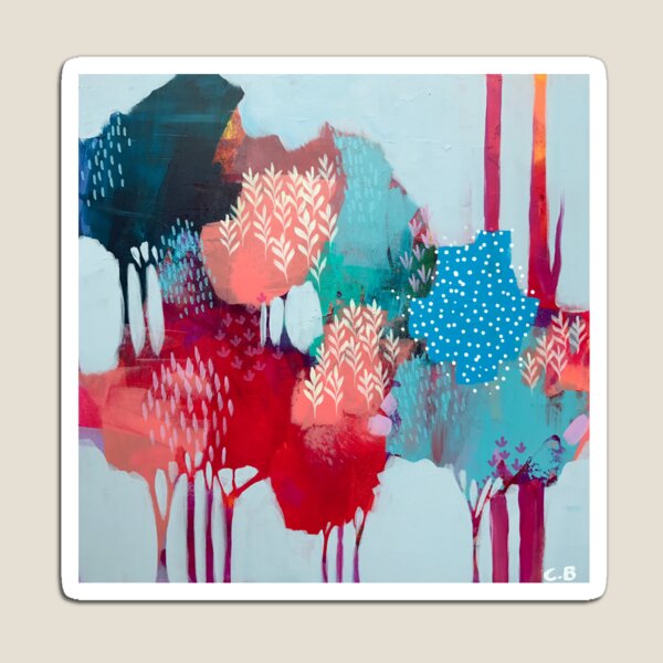 Floral Trees 1 Magnet