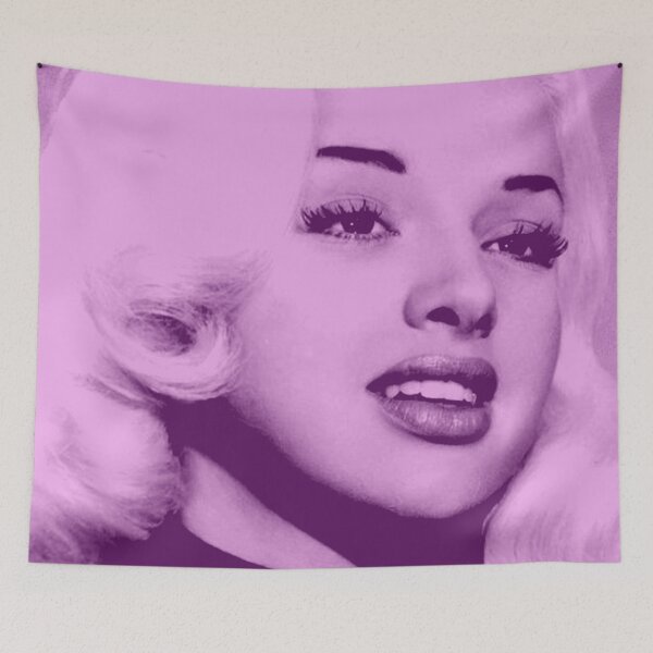 Aperçu de l'œuvre Diana Dors en rose et violet créée et vendue par carmencuarzo.