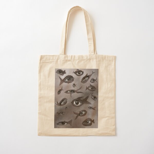 Fish Eye - Surreal Print Cotton Tote Bag