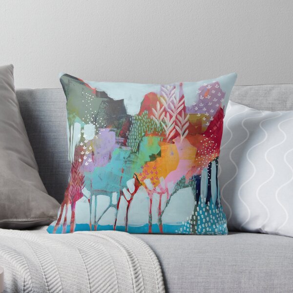 Floral Trees 2 Throw Pillow
