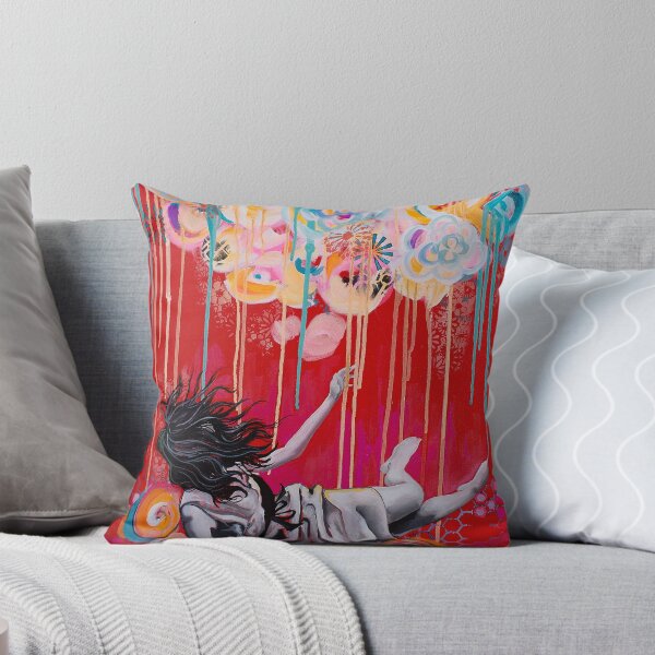 Item preview, black and white woman falling in red background designed and sold by Kelsey Nowaczynski Baker.
