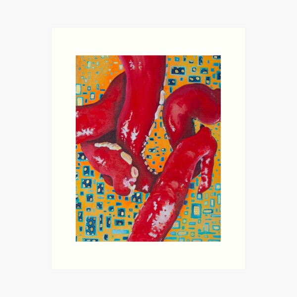 Pop art octopus tenticles Art Print