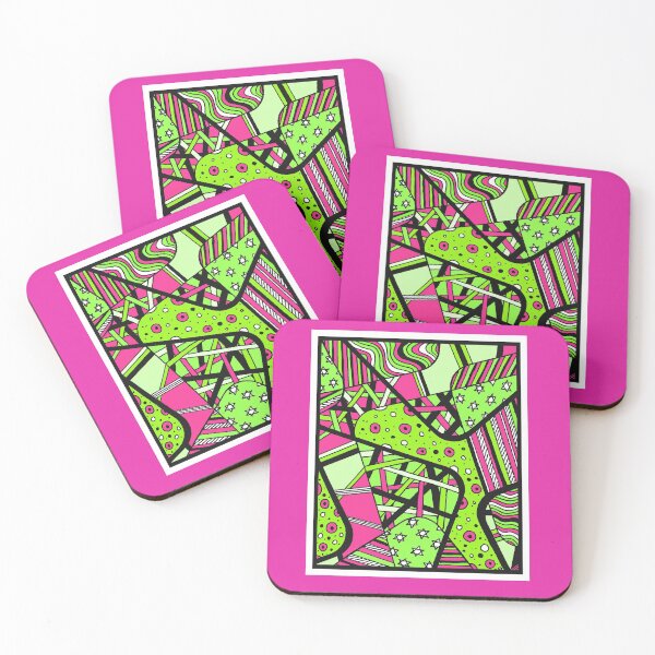Item preview, Miniature Aussie Tangle 12 Spring Variation Green and Pink designed and sold by Heatherian.