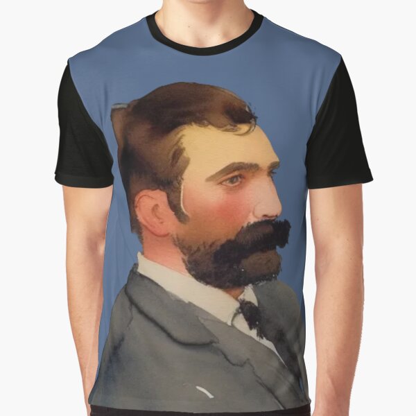Item preview, Vintage portrait of a handsome bearded man, Retro attractive bearded watercolor portrait  painting of a man designed and sold by Artsareus.