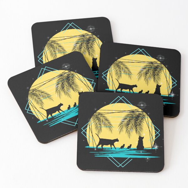 Item preview, Cats looking at Moonlight designed and sold by Coffee Lifestyle.
