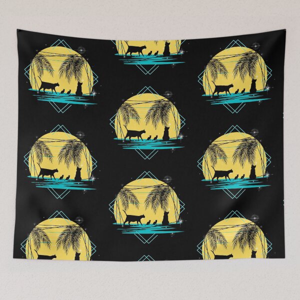 Item preview, Cats looking at Moonlight designed and sold by Coffee Lifestyle.
