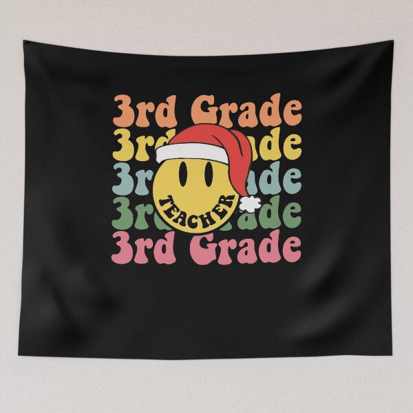 Item preview, Retro Christmas Teacher 3rd Grade Santa Hat Back To School designed and sold by jasperjuan77.