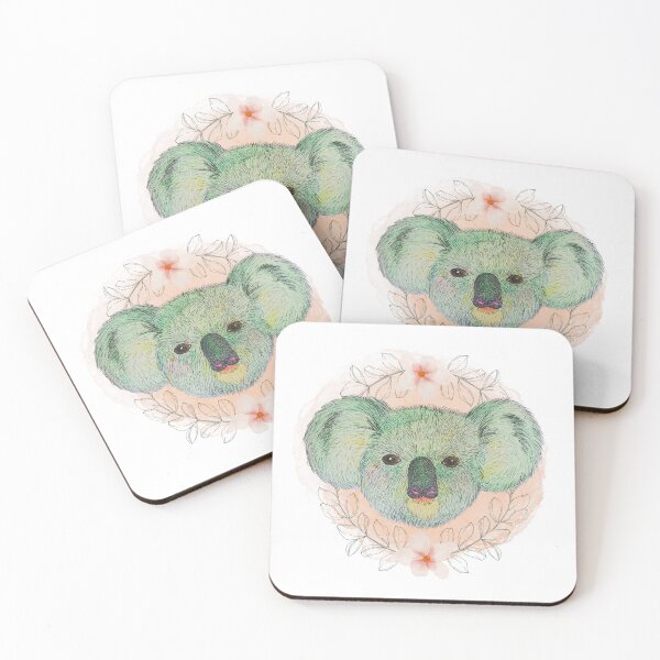 Item preview, Dainty Green Koala Bear Watercolor designed and sold by DaughertyDraws.