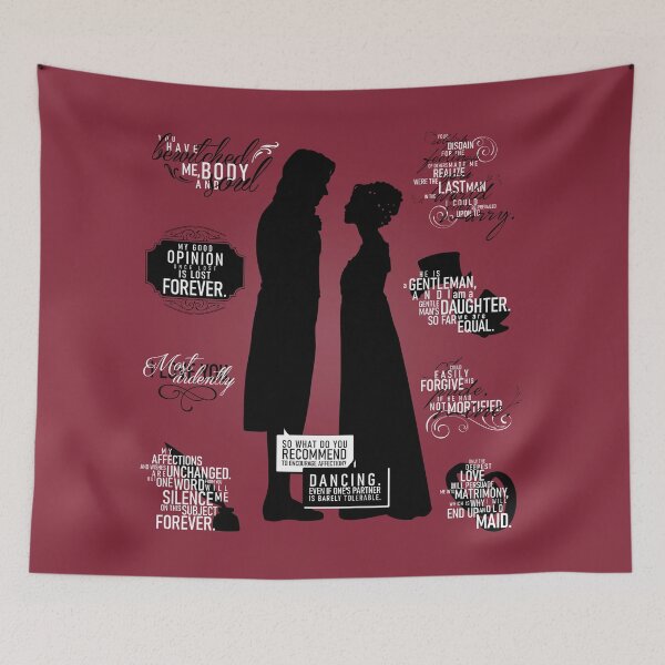 Item preview, Pride and Prejudice: Lizzie & Darcy Quotes designed and sold by firlachieldraws.