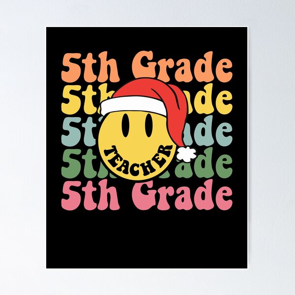 Artikelvorschau, Retro Weihnachtslehrer 5. Klasse Weihnachtsmütze zurück in die Schule entworfen und verkauft von jasperjuan77.