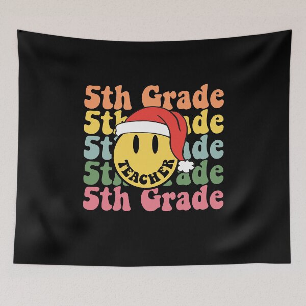 Item preview, Retro Christmas Teacher 5th Grade Santa Hat Back To School designed and sold by jasperjuan77.
