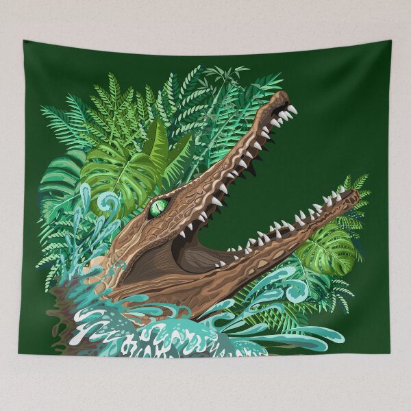 Item preview, Crocodile Alligator Attack in the swamp designed and sold by BluedarkArt.