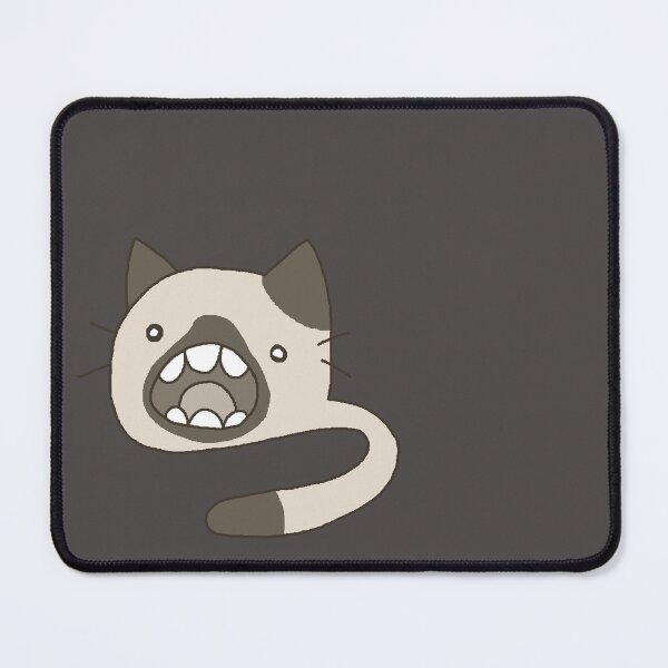 Item preview, goofy blob cat mouth wide open designed and sold by kaboodel.