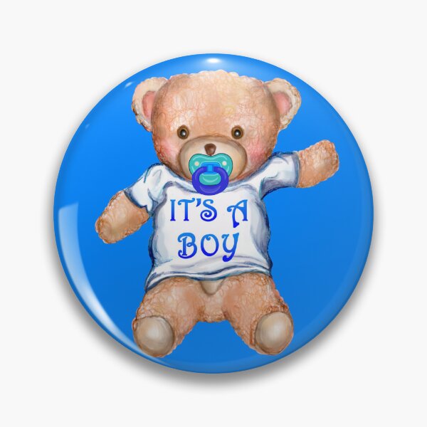 Item preview, It's A Boy Teddy Bear with Pacifier designed and sold by Deborah Camp.