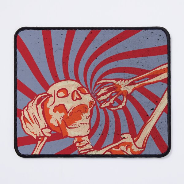 Item preview, dark skeleton on coo hypnotic background scary and spooky  designed and sold by Half Mess.