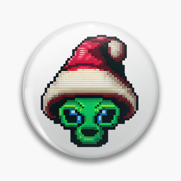 Artikelvorschau, Kleiner Weihnachtsalien mit Sankt-Hut. entworfen und verkauft von Pixelarium.