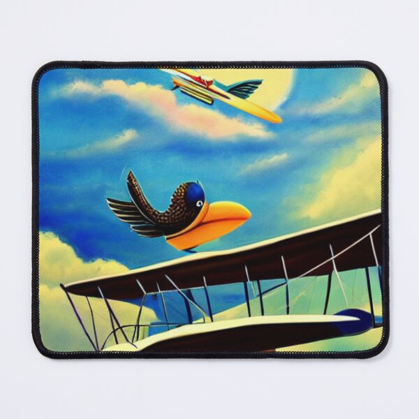 Item preview, A bird piloting the wright brothers airplane designed and sold by aeroaware.