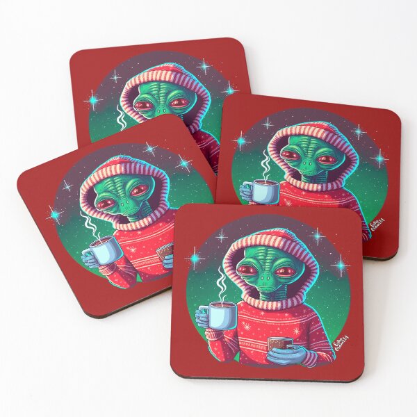 Item preview, Christmas Funny Alien Wearing Sweater designed and sold by extraordinar-ia.