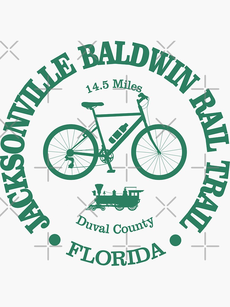 Thumbnail 3 of 3, Sticker, Jacksonville Baldwin Rail Trail (cycling) designed and sold by curranmorgan.