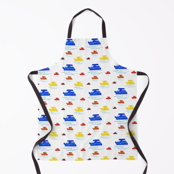 Item preview, Yellow Blue Red Brown Pontoon Boats designed and sold by ChristinasMess.