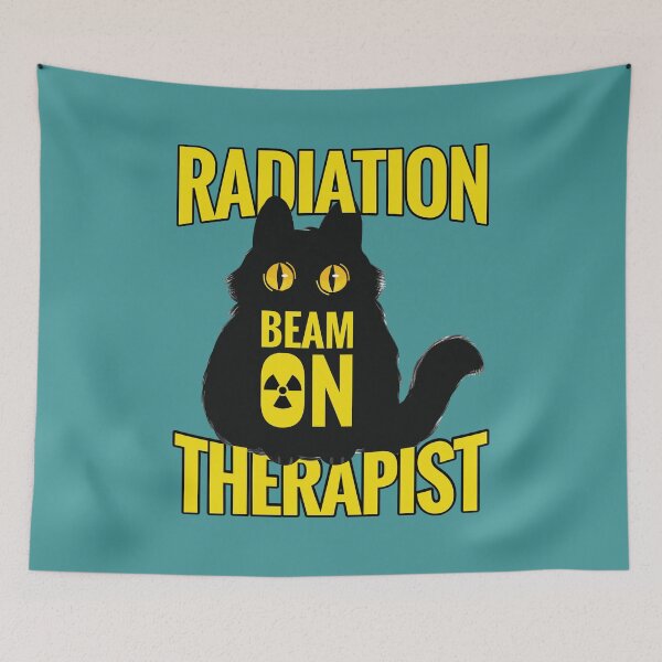 Item preview, Radiation Therapist Black Cat designed and sold by chillaxcats.