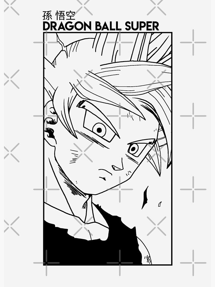 Dragon Ball Super Shonen Anime Kakarot Manga Panel Art B&W | Art Board Print