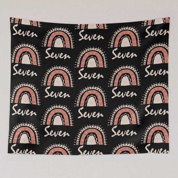 Item preview, Seven Year Old Seventh Birthday Cute Fun Doodle Boho Rainbow designed and sold by LadySaltwater.