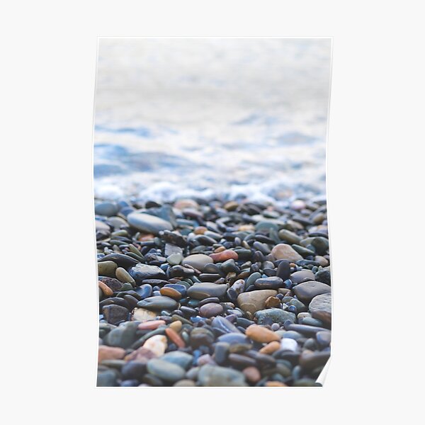 Pebbles on the Beach Poster