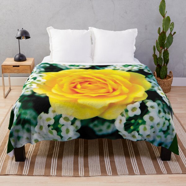 Item preview, Yellow Rose and Alyssum - Fine Art Graphic designed and sold by SkyArt2022.
