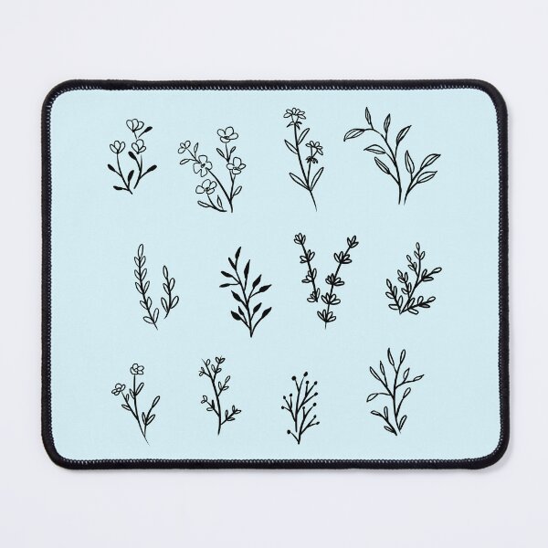 Item preview, 12 Cute flowers doodles for bullet journaling - lineart flowers pack designed and sold by Yarafantasyart.