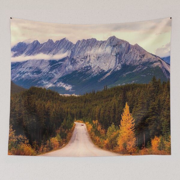 Item preview, Let’s drive here - Beautiful autumn forests and mountains in the background  designed and sold by Durgaa D.