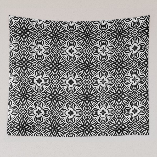 Item preview, Black And White Symmetric Illusion Pattern designed and sold by patternologyy.