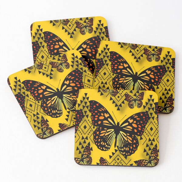 Item preview, Golden Yellow / Fire Color  Native Butterfly Design  designed and sold by JMWCD.