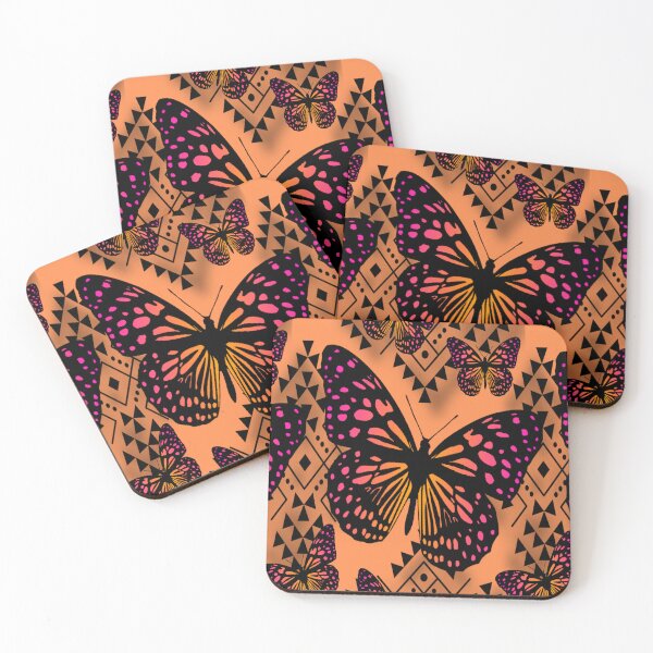 Item preview, Orange / Hot Pink Native Butterfly Design  designed and sold by JMWCD.