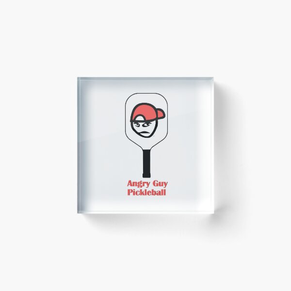 Item preview, Angry Guy Red Pickleball Paddle Design designed and sold by LifeSucx.
