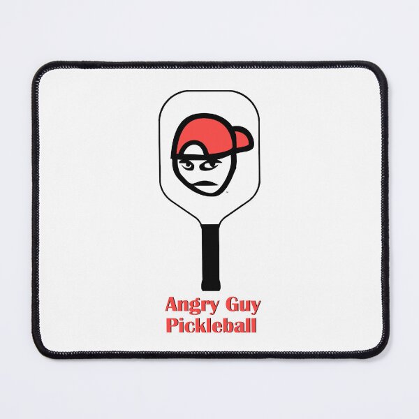Item preview, Angry Guy Red Pickleball Paddle Design designed and sold by LifeSucx.
