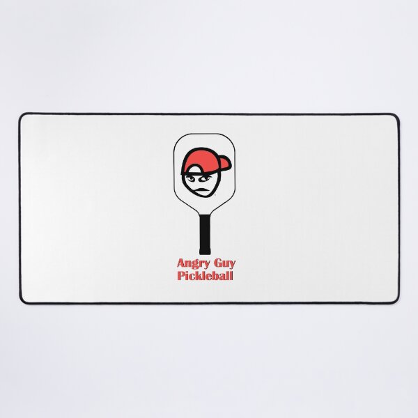 Item preview, Angry Guy Red Pickleball Paddle Design designed and sold by LifeSucx.