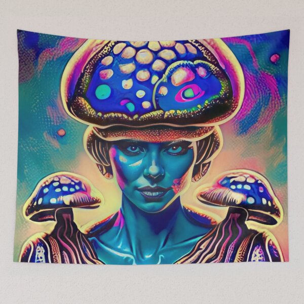 Item preview, Psychedelic Mushroom Queen designed and sold by BubbleCrumbs.