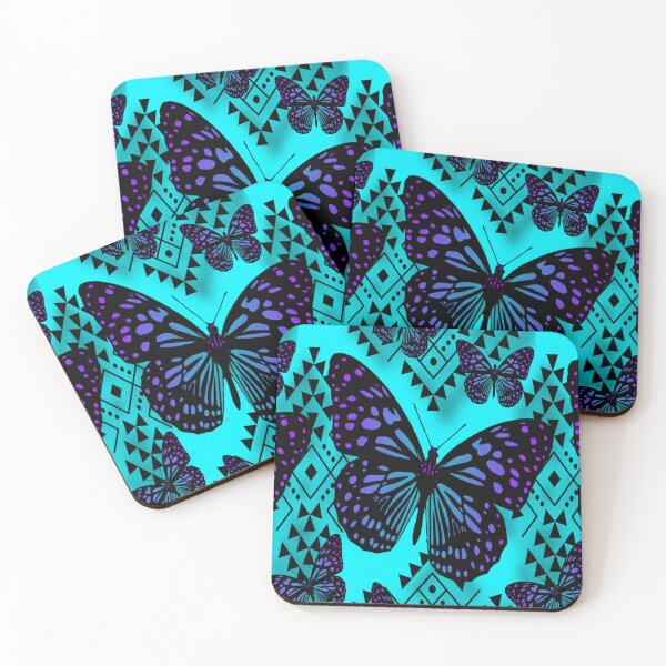 Item preview, Aqua / Purple / Teal Native Butterfly Design  designed and sold by JMWCD.