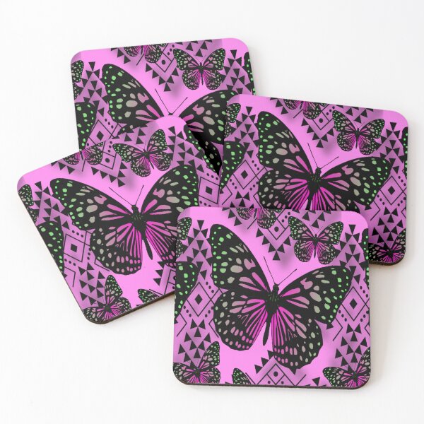 Item preview, Pink / Black / Lime Green Native Butterfly Design  designed and sold by JMWCD.