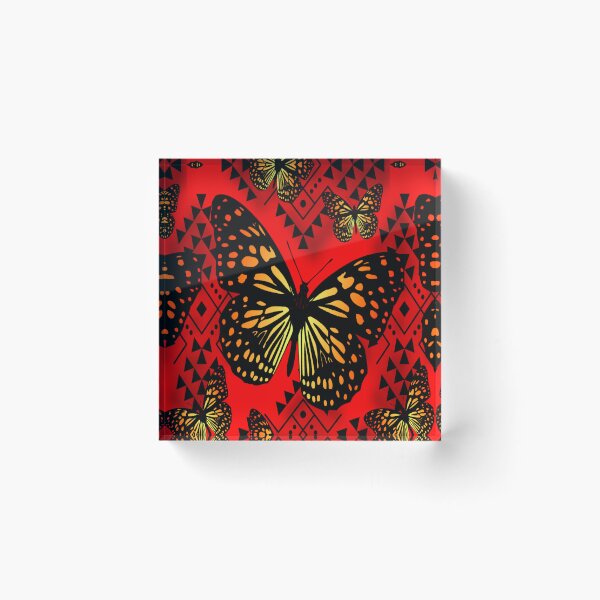 Item preview, Red / Fire Native Butterfly Design  designed and sold by JMWCD.