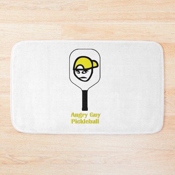 Item preview, Angry Guy Yellow Pickleball Paddle Design designed and sold by LifeSucx.