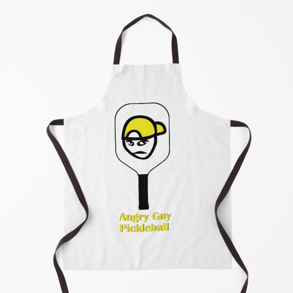 Item preview, Angry Guy Yellow Pickleball Paddle Design designed and sold by LifeSucx.