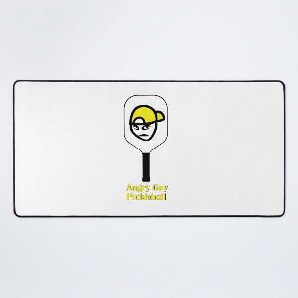 Item preview, Angry Guy Yellow Pickleball Paddle Design designed and sold by LifeSucx.
