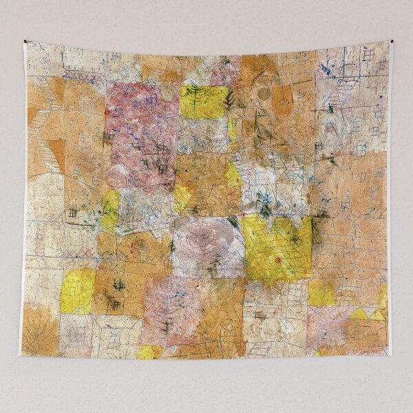 Item preview, Suburban idyll (garden city idyll) (1926) by Paul Klee designed and sold by VintageArtRepro.